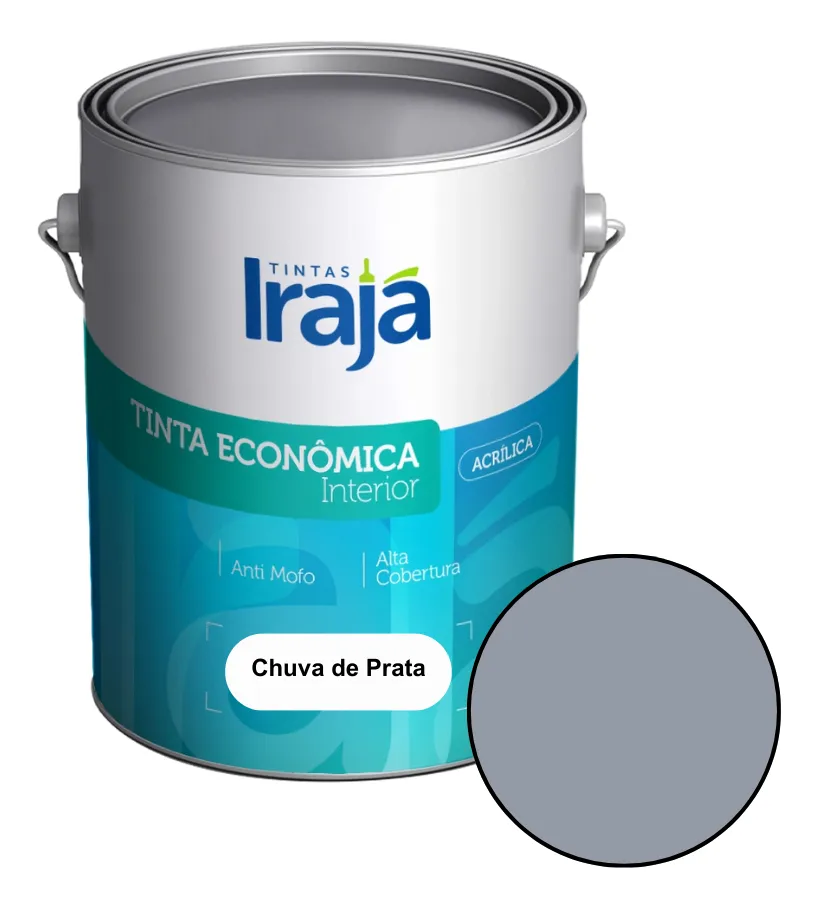 Tinta Acrílica Econômica Chuva De Prata 3,6l Irajá Parede Antimofo